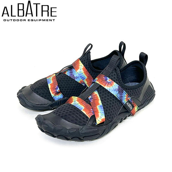 乐天商城 - アルバートル ALBATRE メンズ レディース マリンシューズ ウォーターシューズ AL-WS310 Tie-Dye Black 海 ビーチ プール ALBALWS310TDBK