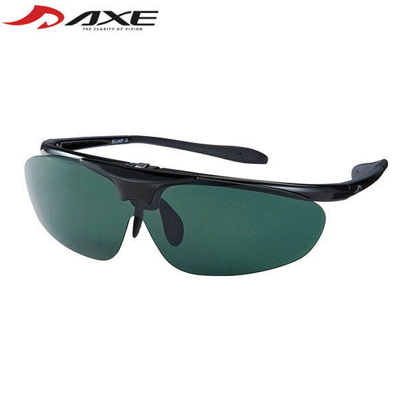 AXE アックス ドライビングサングラス BK/グリーンスモーク SG240PE マルチスポーツ AXESG240PEGR