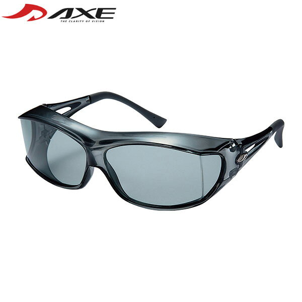 AXE アックス ユニセックス メンズ レディース 偏光オーバーサングラス クリアスモーク SG605P 釣り ツーリング UVカット ランニング AXESG605PSM