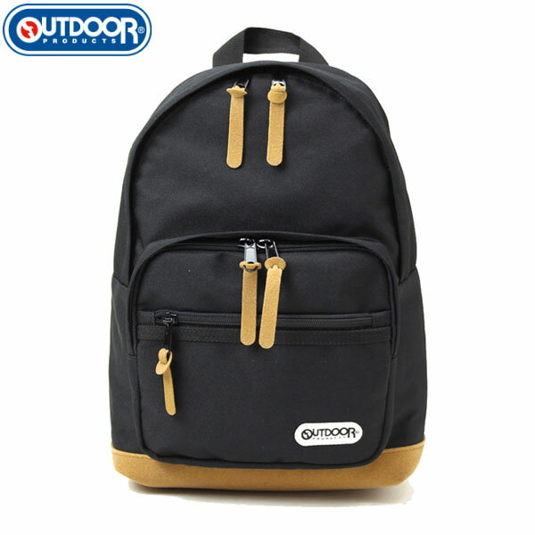 OUTDOOR - アウトドアプロダクツ OUTDOORPRODUCTS OD 底スエード デイパックS 7L ブラック リュック ユニセックス レディース メンズ 旅行 通学 OUT6264010