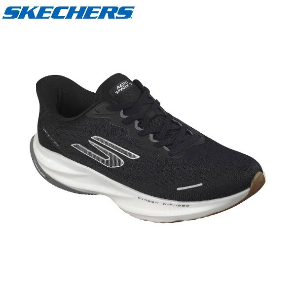 スケッチャーズ SKECHERS メンズ ハンズフリー スリップインズ シューズ スニーカー SKX AERO WAVE SPARK-SI ブラック×ホワイト SKC246205BKW