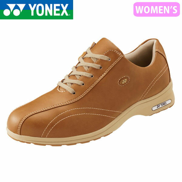 ヨネックス YONEX レディース パワークッションL30F キャメル ウォーキングシューズ スニーカー 軽量 衝撃吸収 ファスナー 撥水 抗菌防臭 YONSHWL30F183(4)