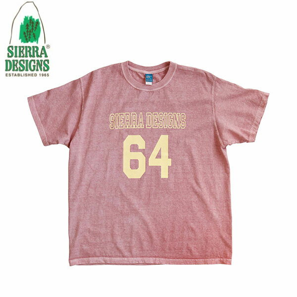 乐天商城 - シエラデザインズ SIERRA DESIGNS 半袖Tシャツ カットソー Good On×SIERRA DESIGNS 64 TEE Coral/Yellow ユニセックス 男女兼用 GoodOn コラボ USAコットン SER1520CYELLO