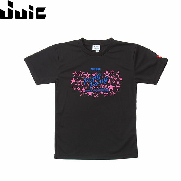 Table Tennis - ジュウイック JUIC 卓球ウェア 半袖Tシャツ ユニセックス 星T ブラック JUC5523BK