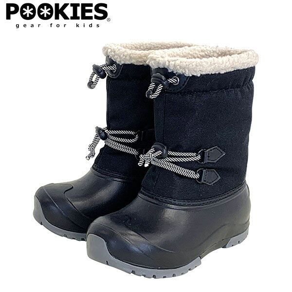 プーキーズ POOKIES キッズ 子供用 ジュニア スノーブーツ ウィンターブーツ PK-WP201 ブラック 雪遊び スキー スノーボード 防水 軽量 POOPKWP201BK