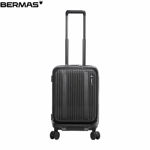 バーマス BERMAS キャリーケース スーツケース INTER CITY2 フロントオープン47c ブラックヘアライン カジュアル 出張 旅行 BER6056171