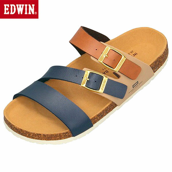 エドウィン EDWIN サンダル メンズ フットベッド ネイビー EB1005 カジュアル シューズ EDWEB1005505