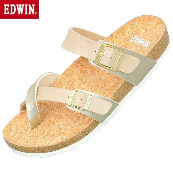 エドウィン EDWIN サンダル レディース フットベット ベージュ EW9463 カジュアル シューズ EDWEW9463203