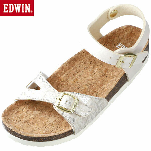 エドウィン EDWIN サンダル レディース フットベット アイボリー EW9464 カジュアル シューズ EDWEW94643