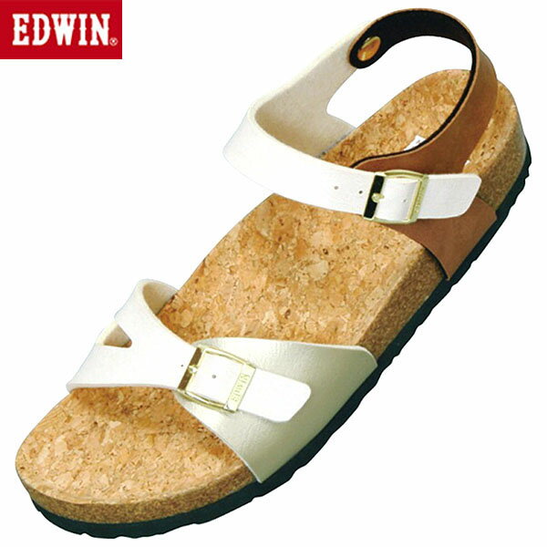 エドウィン EDWIN サンダル レディース フットベット マルチブラウン EW9464 カジュアル シューズ EDWEW9464828