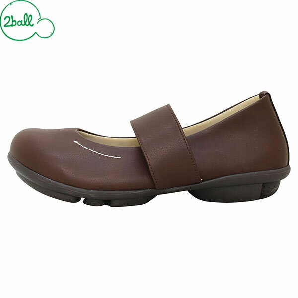 2ball ツヴォル TB109 カジュアルシューズ レディース ワンベルトシューズ ブラウン RGTTB109BRN