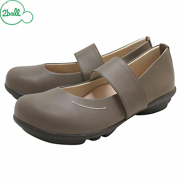 2ball ツヴォル TB109 カジュアルシューズ レディース ワンベルトシューズ グレー RGTTB109GRY