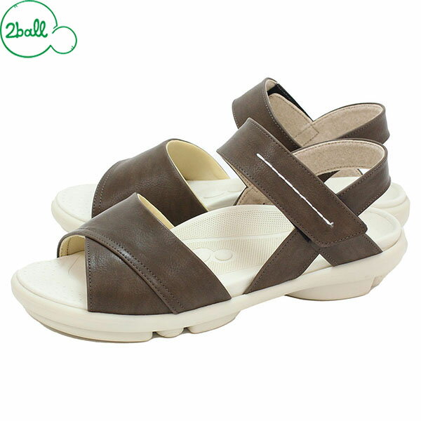 2ball ツヴォル TB-201 サンダル レディース バックストラップサンダル ダークブラウン RGTTB201DBR