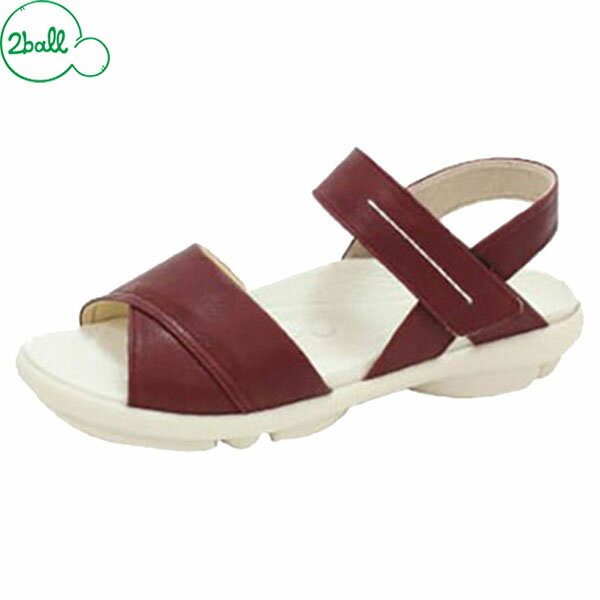 2ball ツヴォル TB-201 サンダル レディース バックストラップサンダル ダークレッド RGTTB201DRD