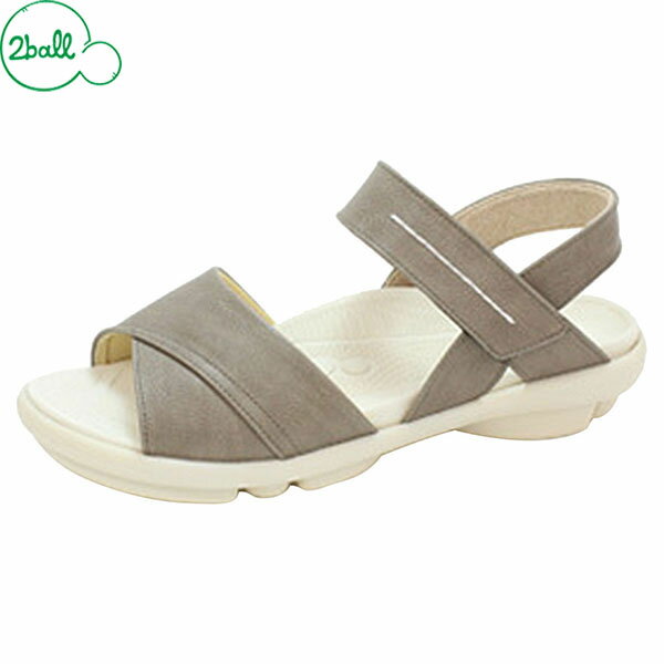 2ball ツヴォル TB-201 サンダル レディース バックストラップサンダル グレー RGTTB201GRY