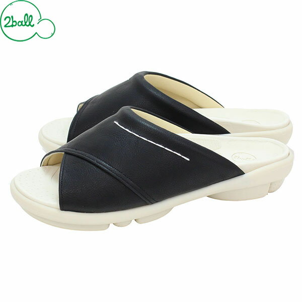 2ball ツヴォル TB202 サンダル レディース スライドサンダル ブラック RGTTB202BLK