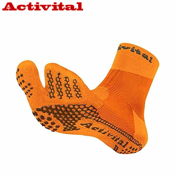 乐天商城 - アクティバイタル Activital ソックス 靴下 フットサポータージャパン オレンジ スポーツ 日本製 ケガ予防 足首 保護 ATV5164