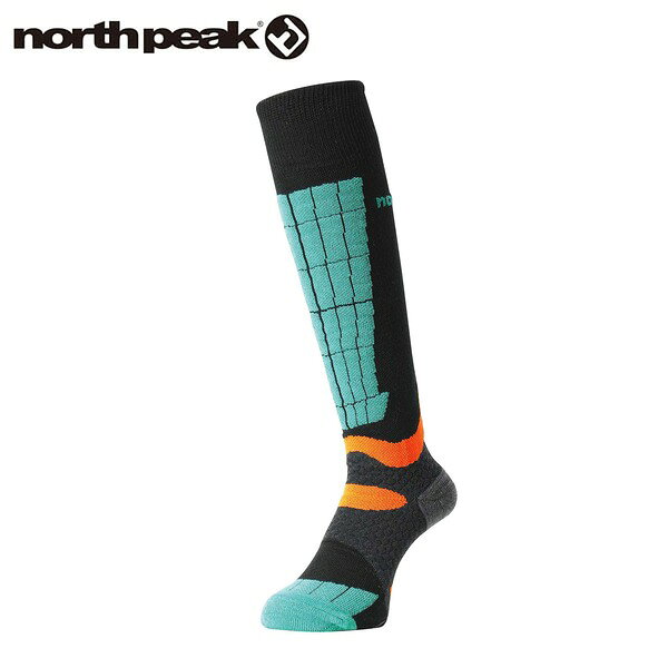 ダイバーシティロングソックス DIVERSITY LONG SOCKS 保温力と速乾性を兼ね備えた高機能繊維を使用。 サポート力・速乾性・防臭性・保温性に優れたモデル。 スノーボード、スキーをはじめ、様々なスポーツにも使えるソックス。 サーモライト（THERMOLITE）はThe LYCRA Companyの商標です ・サーモライトファブリック使用 ・THERMOLITEfabricは、軽量でありながら暖かく快適な履き心地を実現する高機能繊維です。 ・ジャンプの着地時など、不安に感じる足首をサポート。 ・オールシーズン対応なのでオフトレでも活躍。 ・抗菌防臭加工。 ■SIZE サイズ：23-25cm / 25-27cm ■SPEC 素材：ポリエステル、綿、ポリプロピレン、ナイロン、ポリウレタン 原産国：中国 north peak（ノースピーク）とは 衝撃吸収力、可動性、デザイン性、ファブリックすべてに真摯な姿勢を貫くnorth peakのプロテクターは、ビギナーからエキスパートまであらゆるスノーボーダーにとってのマストアイテムです。 north peakは、その技術力とアイデアを活かし機能性ソックス、スノーグローブ、ゴーグルなども展開。 トータルアクセサリーブランドへと成長を遂げています。 ※メーカーやモデル等によりサイズ感は異なります。サイズは目安としてお考えください。 ※写真の色と実際の商品の色は多少異なる場合がございます。 ※商品画像はメーカー提供のサンプル画像です。 製品仕様・デザインは改良のため予告なく変更される場合がありますのでご了承ください。 正規品 未使用新品 当店のブランド商品は全て本物です。安心してショッピングをお楽しみください。