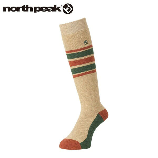 デザインソックス DESIGN SOCKS スノーボード、スキー、アウトドア、トレッキングをはじめ、様々なスポーツにも使えるソックス。 ・総パイル編みでクッション性に優れる ・乾式アクリルによるボリュームと保温性 ・異型断面繊維による優れた吸水性 ・ウール混で吸放湿性や風合いが向上 ・アンチピリング加工 ■SIZE サイズ：23-25cm / 25-27cm ■SPEC 素材：アクリル、ポリエステル、ウール、ポリウレタン 原産国：中国 north peak（ノースピーク）とは 衝撃吸収力、可動性、デザイン性、ファブリックすべてに真摯な姿勢を貫くnorth peakのプロテクターは、ビギナーからエキスパートまであらゆるスノーボーダーにとってのマストアイテムです。 north peakは、その技術力とアイデアを活かし機能性ソックス、スノーグローブ、ゴーグルなども展開。 トータルアクセサリーブランドへと成長を遂げています。 ※メーカーやモデル等によりサイズ感は異なります。サイズは目安としてお考えください。 ※写真の色と実際の商品の色は多少異なる場合がございます。 ※商品画像はメーカー提供のサンプル画像です。 製品仕様・デザインは改良のため予告なく変更される場合がありますのでご了承ください。 正規品 未使用新品 当店のブランド商品は全て本物です。安心してショッピングをお楽しみください。