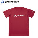 ファイテン Phiten メンズ レディース 半袖Tシャツ RAKU シャツ半袖 エンジ/ホワイト O ユニセックス PHIJG578006(4)