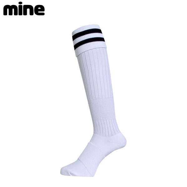 乐天商城 - マイン mine キッズ 子供用 ジュニア サッカーソックス JRサッカーストッキング ホワイト×ブラック 16-18cm 203T MNE203T