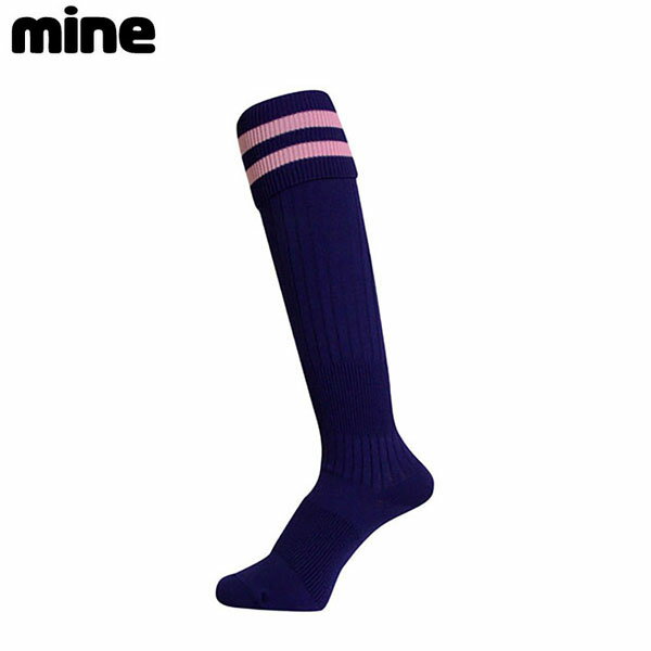 Stockings - マイン mine メンズ レディース スポーツソックス サッカーストッキング 25-27cm ネイビー/ピンク 226 MNE226