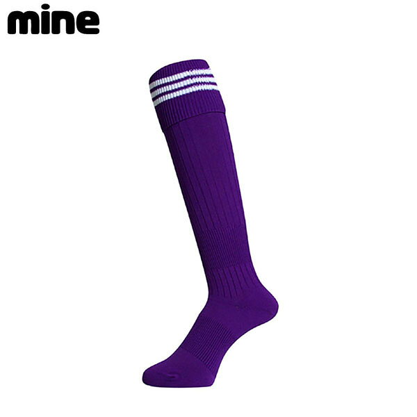 マイン mine サッカーソックス サッカー ストッキング サッカーソックス メンズ パープル×ホワイト 25-27cm 312 MNE312
