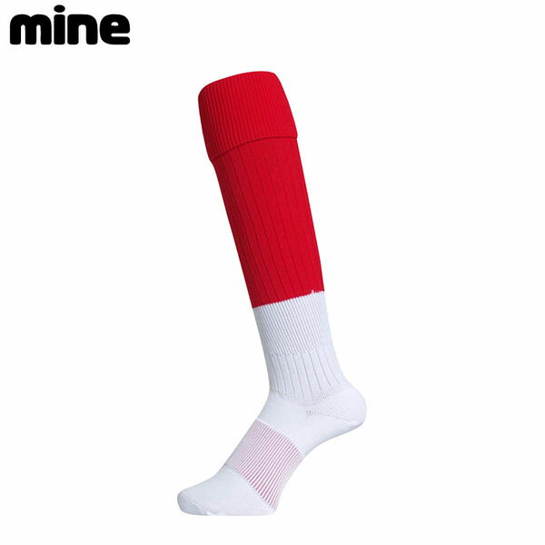 Stockings - マイン mine メンズ ラグビー サッカー ソックス ストッキング RUGBY SOCKS レッド×ホワイト 25-27cm 504 MNE504