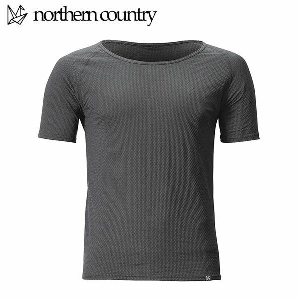 乐天商城 - ノーザンカントリー northern country メンズ レディース インナーシャツ メッシュインナー DRY MESH INNER SHIRT(SHORT) ブラック 吸汗速乾 NTHTR1831BK