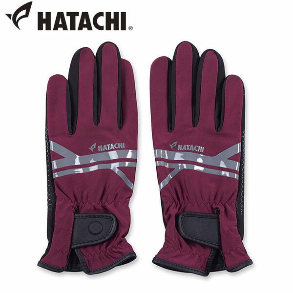 ハタチ HATACHI グラウンドゴルフ グローブ 手袋 全指ウルトラストレッチグローブ ワイン HATBH802966