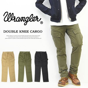 50％OFF 半額セール SALE ラングラー Wrangler ダブルニー ストレッチ カーゴパンツ テーパード メンズ 送料無料 WM7969