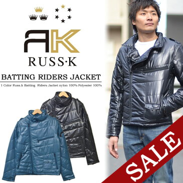 【60％OFF・送料無料・SALE(セール)・半額以下】RUSS-K(ラスケー) 中綿 ライダースジャケット アウター メンズ トップス ジャンパー ジャンバー ブルゾン アウトレット 特価 RUSS・K ラスケイ 311846002 【楽ギフ_包装】