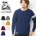 桃太郎ジーンズ 出陣 袖プリント サーマル 長袖 Tシャツ 日本製 07-079 MZTS0079 ロンT ワッフル メンズ 袖ライン 定番 送料無料