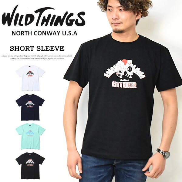 SALE セール WILD THINGS ワイルドシングス CITY HIKER プリント 半袖 Tシャツ WT21029K プリントTシャツ 半T 半袖Tシャツ メンズ レディース ユニセックス