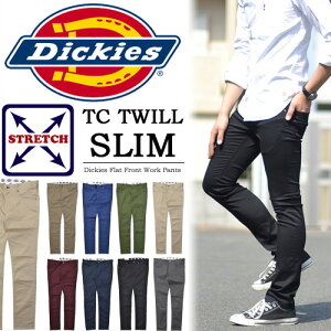 【送料無料】Dickies(ディッキーズ)TCツイルストレッチ5ポケットナローパンツチノパンツスキニースリムパンツワークパンツメンズ153M40WD05【楽ギフ_包装】