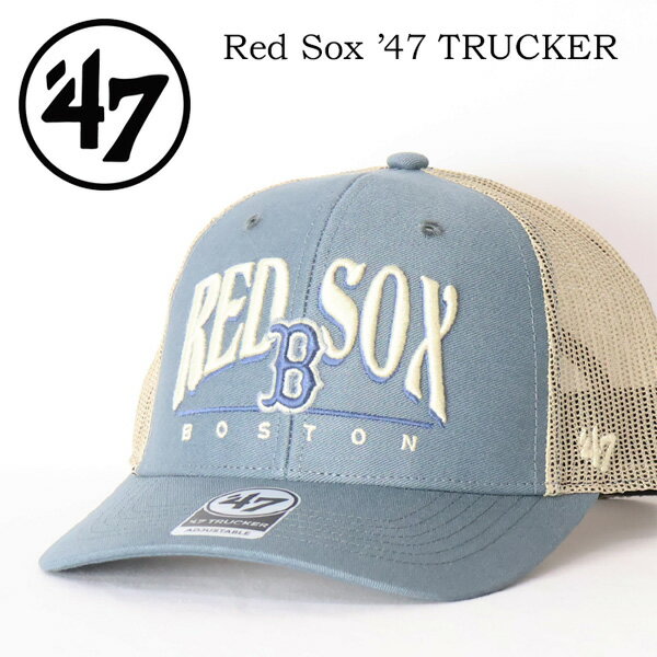47BRAND フォーティーセブン メッシュキャップ レッドソックス 帽子 キャニオンアリド ’47 トラッカー ベースボールキャップ メンズ 送料無料 B-ARIDT02GWP-S0 フォーティセブン