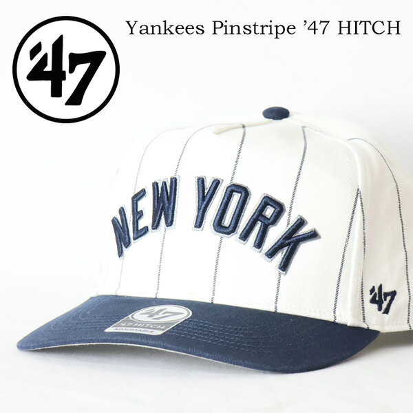 乐天商城 - 47BRAND フォーティーセブン キャップ ヤンキース ダブルヘッダー ピンストライプ ’47 ヒッチ HITCH ベースボールキャップ メンズ 帽子 送料無料 B-WCDPS17GWP-WH