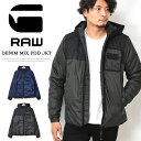 ジースターロゥ アウター メンズ SALE セール G-STAR RAW ジースターロウ デニム切り替え 中綿ジャケット アウター D20119-B577 DENIM MIX PADDED JACKET メンズ 送料無料