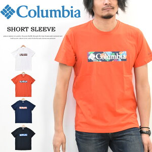 Columbia コロンビア ボックスロゴ プリント 半袖 Tシャツ メンズ キャンプ アウトドア プリントTシャツ 半袖Tシャツ ロゴTシャツ AE0403