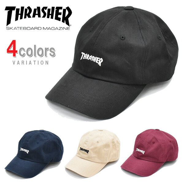 THRASHER スラッシャー ローキャップ 帽子 ストラップバック MAG LOGO CAP マグロゴ 刺繍 帽子 20TH-C01