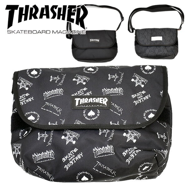 THRASHER スラッシャー ショルダーバッグ メッセンジャーバッグ 鞄 カバン かばん 斜め掛け メンズ THR-106