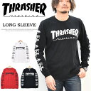 THRASHER スラッシャー 袖プリント 長袖 Tシャツ ロゴプリント TH93159 ロゴTシャツ ロンT 長T カットソー メンズ レディース ユニセックス 長袖Tシャツ 送料無料