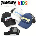 THRASHER スラッシャー キッズサイズ グラデーションロゴ メッシュキャップ 帽子 ジュニア 男の子 女の子 キャップ YOUTH ユースサイズ 子供用 20TH-C07K