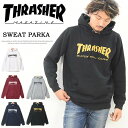 THRASHER スラッシャー ロゴプリント スウェットパーカー TH8501 裏起毛スウェット プルオーバー マグロゴ メンズ レディース ユニセックス プルパーカー 長袖 送料無料