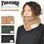 THRASHER スラッシャー ロゴパッチ ネックウォーマー 裏ボア マフラー 20TH-K52 メンズ レディース ユニセックス 防寒 フリース 暖かい 秋 冬