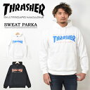 THRASHER スラッシャー 40周年モデル ロゴプリント スウェットパーカー TH95283PL 裏毛スウェット プルオーバー プルパーカー メンズ レディース ユニセックス 送料無料