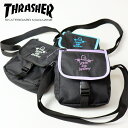 スラッシャー バッグ メンズ THRASHER スラッシャー THR-250 フラップ ミニショルダーバッグ マークゴンザレス ショルダーポーチ 鞄 カバン かばん 斜め掛け メンズ 小さめ 小さい