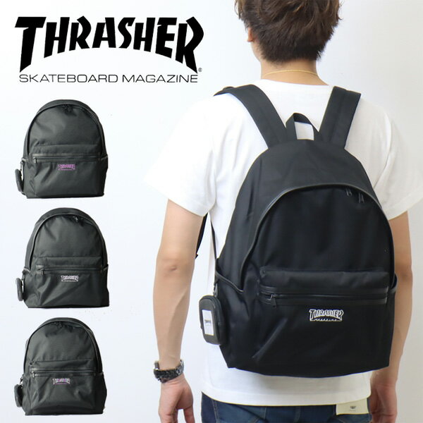 Rakuten - THRASHER スラッシャー バックパック 28L リュック ミニポーチ付き THR-253 リュックサック デイパック メンズ レディース ユニセックス 送料無料