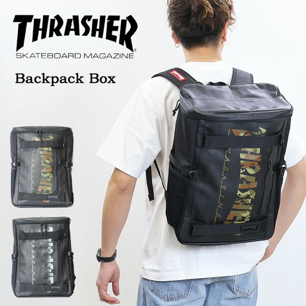 Rakuten - THRASHER スラッシャー バックパック ボックス 30L スクエアリュック THR-260 リュックサック デイパック メンズ レディース ユニセックス 送料無料