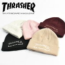 THRASHER スラッシャー ゴンズアートロゴ ダブルビーニー ニットキャップ THR-N02 ニット帽 帽子 ダブルワッチ メンズ レディース ユニセックス
